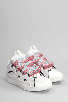 Curb Sneakers in white leather, contrast laces, cut out detail, iconic lateral logo, perforated upper toe, rubber outsole, 100% suede, 100% leather, Made in Portugal Luxury Sneakers With Laces And Round Toe, Luxury Nylon Sneakers With Laces, Luxury White Sneakers With Laces, Luxury Elegant Sneakers With Perforations, Luxury Urban Sneakers With Laces, Luxury Sports Sneakers With Laces, Luxury Leather Lace-up Chunky Sneakers, Luxury Lace-up Sneakers With Lug Sole, Luxury Women's Sneakers With White Laces