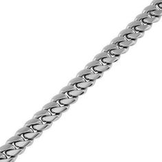 "14k White Gold Miami Cuban Link Chain Real Solid Italian Gold Classic Necklace 2.7MM-8MM 16\"-30\" Inches Start your jewelry collection with our 14k white gold Miami Cuban link chain! The Miami Cuban necklace is a must-add to your collection making it a perfect piece to stack with other necklaces or wearing it individually. No matter the width, feel confident wearing this modern chain guaranteeing you an attractive & luxurious appearance with any outfit! The chain displayed in the images is 5mm White Gold Cuban Link Necklace With Lobster Clasp, Formal White Gold Cuban Link Necklace, Formal White Gold Cuban Link Necklace With Box Chain, Formal Cuban Link Necklace With Lobster Clasp, Necklace For Him, Italian Necklace, Cuban Necklace, Miami Cuban Link Chain, Miami Cuban Link