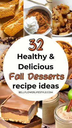 healthy and delicious desserts with text overlay