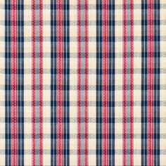 a red, white and blue plaid fabric