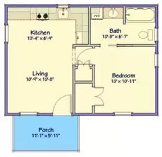 the floor plan for a two bedroom apartment with an attached bathroom and living room area