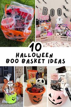 halloween basket ideas for kids to make with their boo - boos and pumpkins