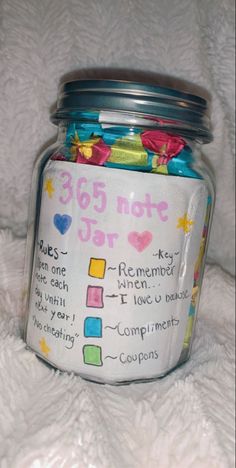 there is a jar with writing on it