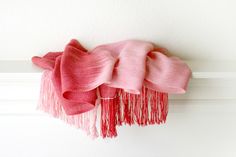 Hand woven scarf in rad and pink shades. Perfect gift for her! This woven scarf drapes perfectly and very nice to touch! Measures: L: 78" with 6" fringe on both ends W: 11" Care instructions: This scarf made with a 100% Merino Superwash Wool so it is machine washable. However, I recommend a handwash with mild detergent for a longer life of this scarf. Hand Woven Scarf, Woven Scarf, Scarf With Fringe, Handwoven Scarf, Woven Scarves, Pink Shades, Soft Pink Color, Pink Valentines, Sweet Valentine