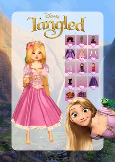 the tangled princess dress up game is available for iphone and ipod users to play with