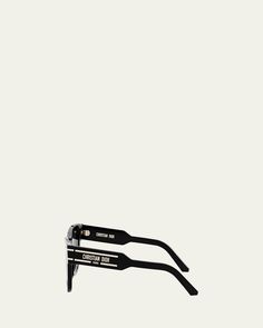 Dior "Diorsignature S6U" rectangle sunglasses in acetate and nylon/polyamide    Lens/bridge/temple (in mm): 5318135    Saddle nose bridge     Logo on temples     Thin, tapered arms     Hand wash    100% UVA/UVB protection    Made in Italy Dior Sunglasses, Rectangle Sunglasses, Nose Bridge, Saddle, Temple, Bridge, Tops Designs, Dior, In Italy