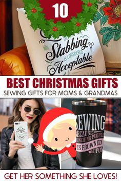 Make her holidays extra special with a unique sewing gift! Find inspiring Christmas sewing gift ideas she'll truly appreciate. Sewing Christmas, Mom And Grandma, Christmas Sewing, Christmas Gift Ideas