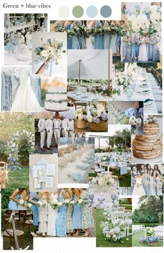 blue and white wedding color scheme