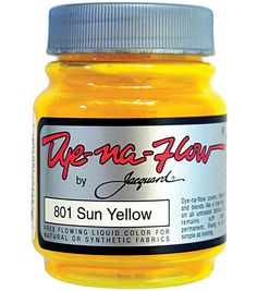 a jar of sun yellow acrylic paint