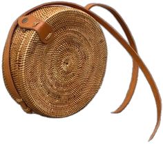 Summer Woven Leather Bag With Round Handle, Vacation Shoulder Bag With Woven Leather And Round Handle, Summer Straw Bag With Woven Leather And Round Handle, Casual Rattan Shoulder Bag With Adjustable Strap, Travel Top Handle Rattan Bag, Chic Woven Leather Rattan Shoulder Bag, Travel Rattan Top Handle Bag, Top Handle Rattan Travel Bag, Rattan Top Handle Travel Bag