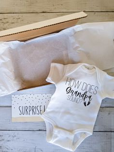 Happy Fathers Day Grandpa, Grandparent Baby Announcement, Thanksgiving Pregnancy Announcement, Baby Announcement Onesie, Announcement Onesie, Grandparent Pregnancy Announcement, Pregnancy Announcement Onesie, Pregnancy Reveal Shirt, Tissue Paper Wrapping