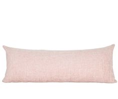 the pink linen pillow is shown on a white background, it's made out of fabric