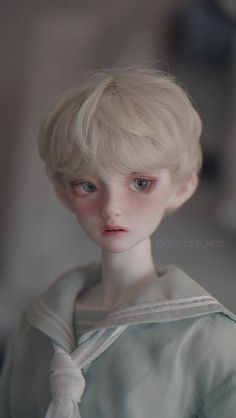 a doll with blonde hair and blue eyes