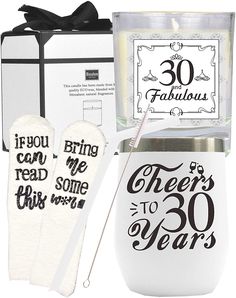 PRICES MAY VARY. 30th Birthday Gift for Women: The best 30th Birthday gift ideas of 30 year old Birthday Gifts to celebrate her 30th Birthday. This 30 Birthday Gift for Women contains one 30th Birthday tumbler printed with wordings “Cheers to 30 Years” along with a straw and cleaning brush, one 30th Birthday Gifts printed with wordings 30 and Fabulous, one pair of 30th Birthday Gifts Women Sock Dirty 30 Gifts for Women: A wonderful 30th Birthday Gifts for Women is a perfect 30th Birthday Gift id 30th Birthday Gift Ideas, 30 Birthday, 30th Birthday Gift, Birthday Gift For Women, 30th Birthday Gifts, Birthday Gift Ideas, Birthday Gifts For Women, 30th Birthday, Gift For Women