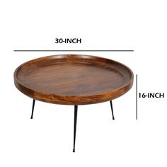 Round Mango Wood Coffee Table With Splayed Metal Legs Brown and Black UPT-183000 30 Inch Round Coffee Table, Wood Coffee Table Tray, Mango Wood Coffee Table, Brown Coffee Table, Round Wood Coffee Table, Industrial Coffee, Round Round, Pine Table, Industrial Coffee Table