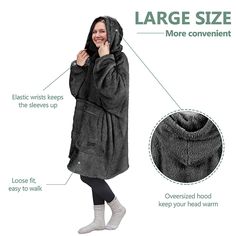 Cozy,Warm,Super soft Oversized Blanket Hoodie Sweatshirt. Keep you stay warm from head to toe in the cold weather. Take it anywhere you need, camping, beach,concert,sports event or just cuddle up with it on the couch. Roomy hoodie for adults and children.Makes a great gift for christmas, thanksgiving,birthday,mother's day, father's day. Oversized Super Soft Outerwear For Loungewear, Super Soft Hooded Sweatshirt For Fall, Super Soft Oversized Hooded Outerwear, Oversized Super Soft Hooded Outerwear, Oversized Hooded Super Soft Outerwear, Comfy Super Soft Long Sleeve Outerwear, Comfy Long Sleeve Super Soft Outerwear, Super Soft Hoodie For Fall, Comfortable Super Soft Winter Outerwear