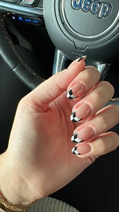 Black And White Checkered French Tip Nails, Checkered French Nails, French Checkered Nails, Car Design Nails, Simple Checkered Nails, Christmas Checkered Nails, Checkered Halloween Nails, Indy 500 Nails