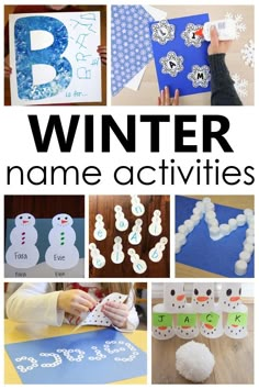 winter name activities for kids to make