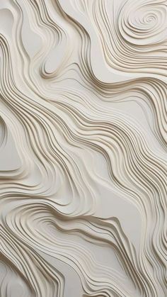 an abstract wallpaper with wavy lines and curves in white, on a beige background