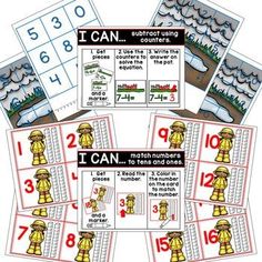 fireman themed number matching cards with numbers to 10 and ten on the same page