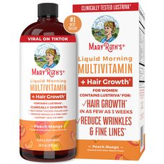 MaryRuth's Liquid Morning Multivitamin + Hair Growth – MaryRuth Organics Hair Growth Vitamins, Liquid Multivitamin, Hair Growth Women, Biotin Hair Growth, Chromium Picolinate, Liquid Vitamins, Improve Hair Growth, Vitamins For Hair Growth, Supplements For Women