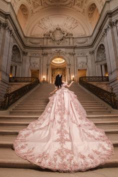 Pink Quinceanera Dresses Princess, Pink Princess Wedding Dresses, Pink Wedding Dress Princess, Princess Royalty Quinceanera Theme Pink, Sweet 16 Princess Dresses, Queincearra Dresses, Quince Wedding Dress, Long Train Quinceanera Dresses, Quinceanera Wedding Dress