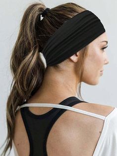 Color:Black \nMaterial:Polyester \nComposition:95% Polyester \nComposition:5% Elastane \n Turbans, Headbands For Women, Outdoor Accessories, Head Wraps, Black Color, Hair Accessories, For Women, Free Shipping, Hair