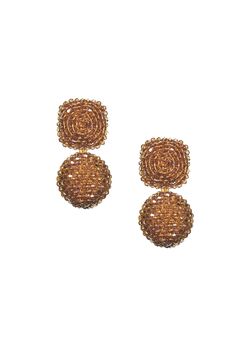 The intricate and precise thread work found in all of our accessories can only be accomplished by our most skilled, second-generation artisans who have cultivated their talents over decades.Post backingStyle #J20E66 Traditional Gold Earrings With Faceted Beads, Handmade Round Bead Earrings For Formal Occasions, Gold Round Beaded Earrings With Faceted Beads, Gold Round Faceted Beads Earrings, Elegant Brown Beaded Earrings With Gold Beads, Elegant Gold Beaded Earrings With Faceted Beads, Elegant Gold Earrings With Polished Beads, Elegant Brown And Gold Beaded Earrings, Elegant Round Beaded Earrings With Faceted Beads