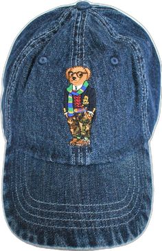 Ralph Lauren Polo Bear, Denim Cap, Polo Bear, Navy Blazer, Ralph Lauren Polo, Ball Cap, Polo Ralph, Leather Straps, Polo Ralph Lauren