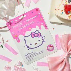 Hello Kitty Me Time! Youth-Promoting Sheet Mask – The Crème Shop Skin Regimen, Hello Kitty Makeup, Dry Face, Hydrolyzed Collagen, Improve Skin Elasticity, Sheet Mask, Skin Elasticity, White Tea, Improve Skin