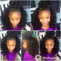 Pig Hairstyle, Crochet Hairstyles For Black Kids, Curly Crochet Hairstyles, Curly Crotchet Hairstyles, Show Hairstyles, Princess Curls, Pony Styles, Kids Crochet Hairstyles