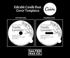 two cd covers with the same label as shown in black and white, one is for vanilla lavender