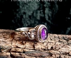 Amethyst Ring, Handmade Ring, Natural Stone Ring, Wholesale Lot Jewelry, 925 Sterling Silver Ring, Women's Ring, Bohemian Ring, Gift For love ----------Description--------- Silver Women's Ring Metal : 925 Sterling Silver Style : Ring Gemstone : Amethyst Stone Shape : Oval Note: Due to the natural formation of this gemstone. Slight variation in design and color are to be expected.. Returns- We understand that it is very important to be satisfied with the Purchase you make. So for returns and exch Amethyst Stone, Amethyst Gemstone, Amethyst Ring, Handmade Sterling Silver, Metal Rings, Stone Rings, Handmade Ring, Rings Statement, Silver Fashion