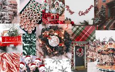 a collage of christmas images with holiday decorations