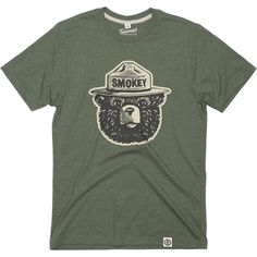 The Landmark Project Smokey Logo Short-Sleeve T-Shirt is a timelessly comfortable cotton blend top adorned with a timeless character whose messaging has lost none of its urgency or relevancy. Lost T Shirt, Wildfire Prevention, Yellowstone T Shirts, Landmark Poster, Us Forest Service, Smokey Bear, Bear Logo, Forest Service, 80 Years