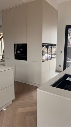 the kitchen is clean and ready to be used as an appliance for cooking