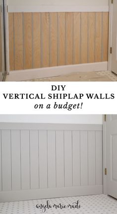 diy vertical shiplap walls on a budget