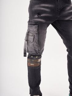 Dark Bold Jeans - Hipster Jeans Black Utility Distressed Jeans, Black Distressed Utility Jeans, Urban Style Ripped Dark Wash Cargo Jeans, Urban Ripped Dark Wash Cargo Jeans, Urban Distressed Black Cargo Pants, Ripped Utility Jeans For Streetwear, Utility Ripped Jeans For Streetwear, Urban Gray Denim Cargo Jeans, Ripped Utility Cargo Jeans For Streetwear