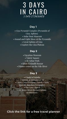 the 3 days in cairo flyer