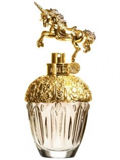 Fantasia Anna Sui for women (September, 2017)...  Anna Sui Fantasia comes out in September 2017. Top notes: pink pomelo, pink pepper. Heart: floral notes, raspberry praline. Base: Himalayan cedar, cypress.  The golden bottle is adorned with leaves and a small unicorn figurine on the top. The fragrance is available in quantities of 30, 50 and 75 ml.  WANT THE BOTTLE! Anna Sui Fantasia, Anna Sui Perfume, Unique Perfume, Pretty Perfume, Rose Perfume