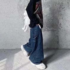 Advbridge Retro Blue Daddy Pants Oversized Jeans Men and Women New Fashion Hip Hop Loose Straight Leg Wide Leg Drapey Trousers StreetwearSize TableS: Waist:60cm Hips:96cm Length:96cm M: Waist:64cm Hips:98cm Length:97cm L: Waist:68cm Hips:102cm Length:98cm XL: Waist:72cm Hips:106cm Length:99cm XXL: Waist:76cm Hips:110cm Length:100cm Size mearsured by ourselves, sometimes has some errors, but always within 3cm." Please note 1 cm = 0.39 inch,1 inch = 2.54 cm. Please feel free to contact us when fin Oversized Jeans Men, Coat Women Fashion, Oversized Jeans, Oversized Streetwear, Womens Chunky Heels, Retro Blue, Mary Jane Shoes Womens, Casual Flat Shoes, Womens Shoes High Heels