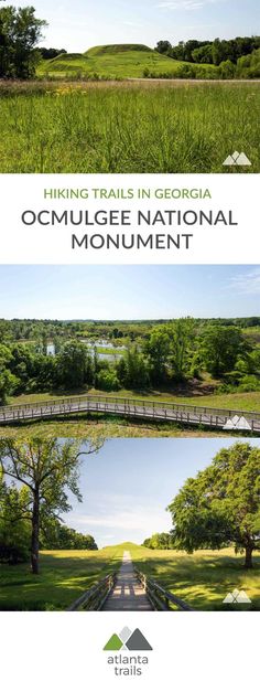 the cover of an article about hiking trails in george ocmulgee national monument