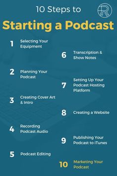 the 10 steps to starting a podcast