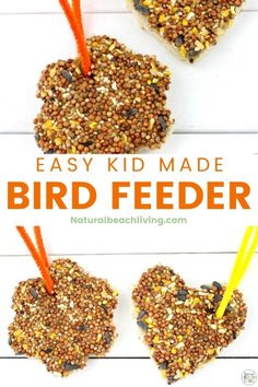 birdseed bird feeders are easy to make and perfect for the kids to enjoy