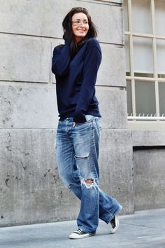 Vestiti In Jeans, Comfy Jeans Outfit, Look Jean, Comfy Jeans, Outfit Jeans, Black Women Fashion, Outfits Casual