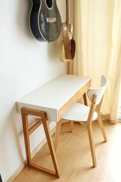 Mini Home Gym, Study Table Designs, Mini Home, Minimalist Desk, Furniture Details Design, Office Furniture Design, Bedroom Desk, Study Room Decor, Diy Desk