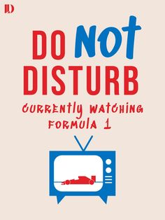 a poster with the words do not disturb and an image of a tv on it