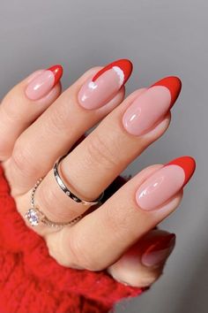 Cute Gel Nails, Red Nail, Short Acrylic Nails Designs, Short Acrylic Nails, Cute Acrylic Nails