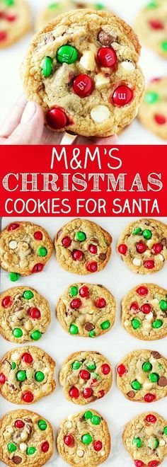 m & m's christmas cookies for santa are an easy and delicious treat that everyone will love