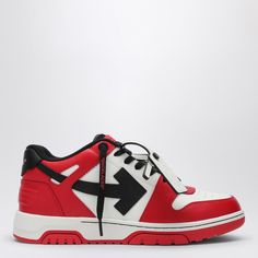 Low Top Sneaker From Off-White Featuring A Red, Black And White Leather Upper, An Arrows Motif, A Logoed Counter Heel, Contrasting Detailing, Logo Lettering Laces, A Distinctive Zip Tie Logo Plaque, A Round Toe And A Flat Rubber Sole. Size Type: It Material: Leather Sku: 2f-Omia189f24lea00d/P_offw-2510_600 Welcome To The Official Luosophy Poshmark Closet! Luosophy Is A Luxury Brand Reselling Company Founded In San Diego, Ca From 2016. All Our Products Are Imported From Italy And Sold In The Usa. Tie Logo, Office Men, Beige Sneakers, Ugg Classic Ultra Mini, Detailing Logo, Off White Shoes, Ugg Classic, Blue Sneakers